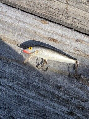 Vintage Original Rapala Countdown Finland Fishing Lure 3” Silver Black